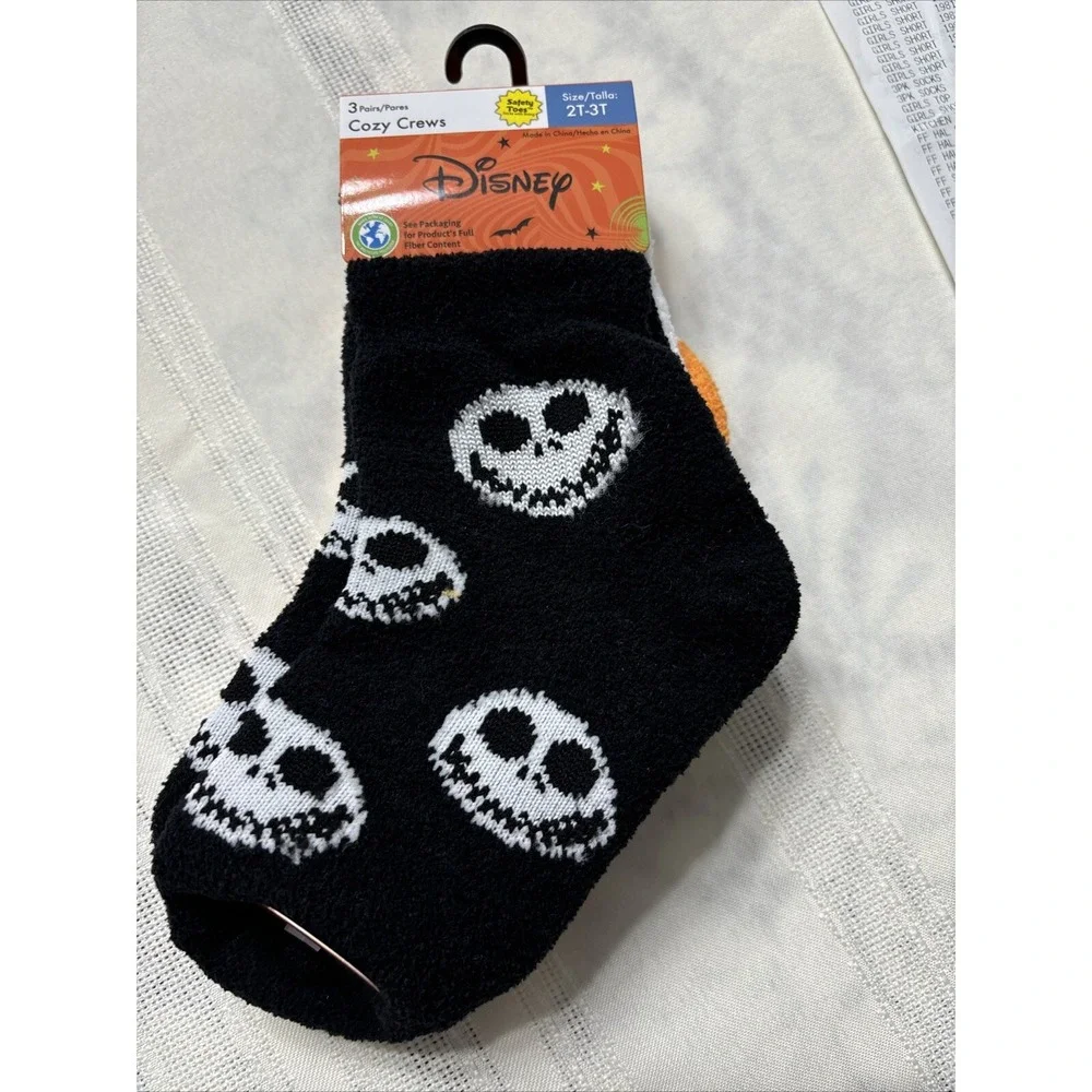 Disney Socks 2T-3T Glow In The Dark Tim Burton The‎ Nightmare Before Christmas